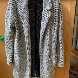 Marine Layer Birdseye Cardigan black/white S